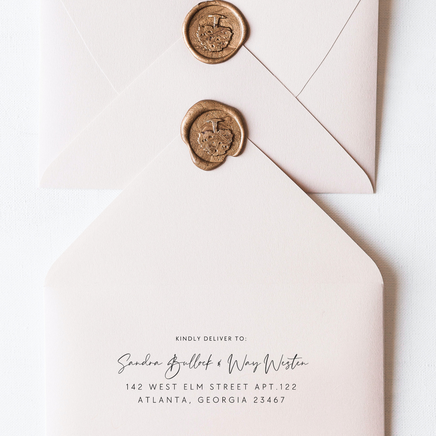 Birdsong Addressed Wedding Envelope A9 Canva Template