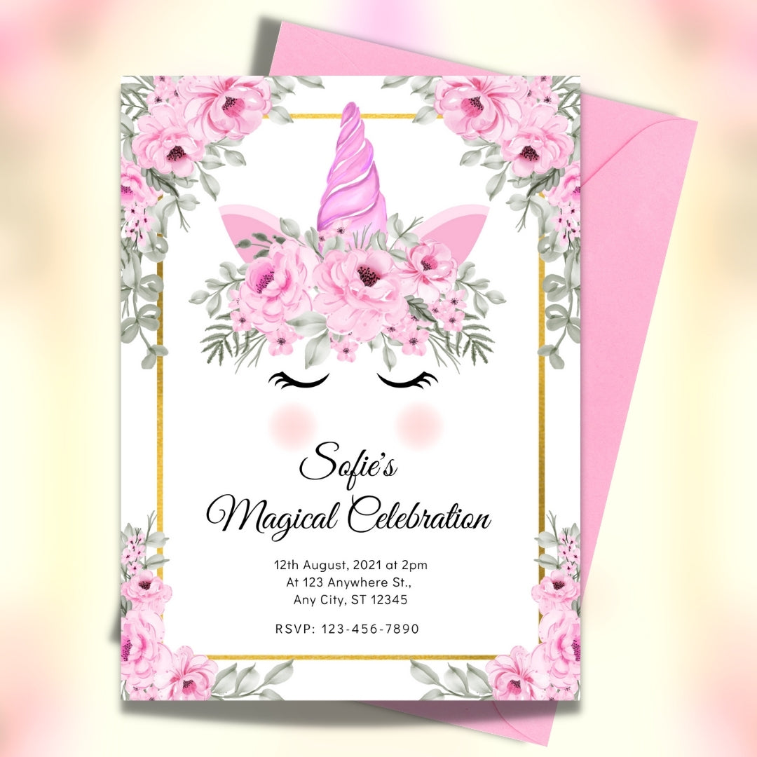Elegant Unicorn Magical Celebration