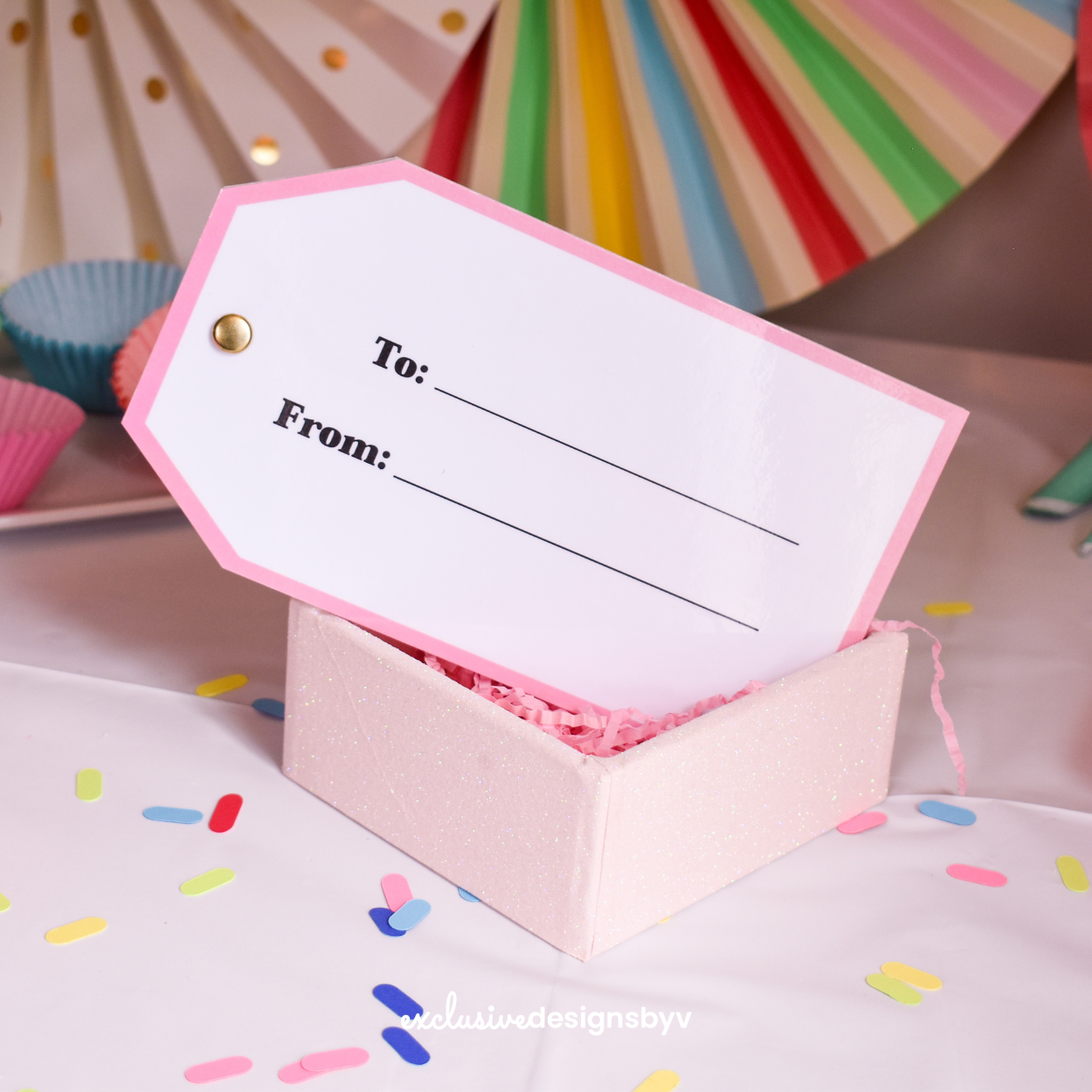 Set of 4 Big Fun Gift Tags
