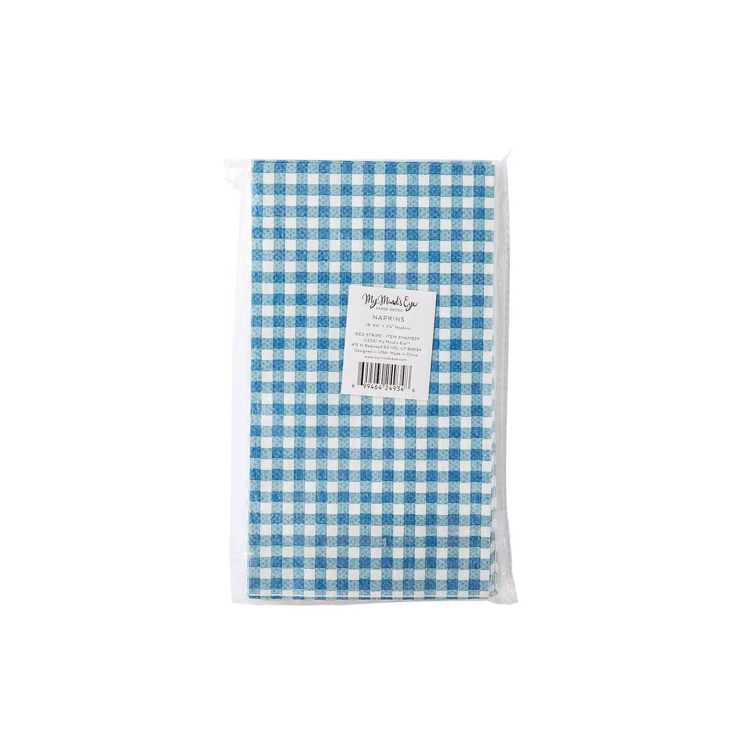 Hamptons Navy Gingham Paper Napkins