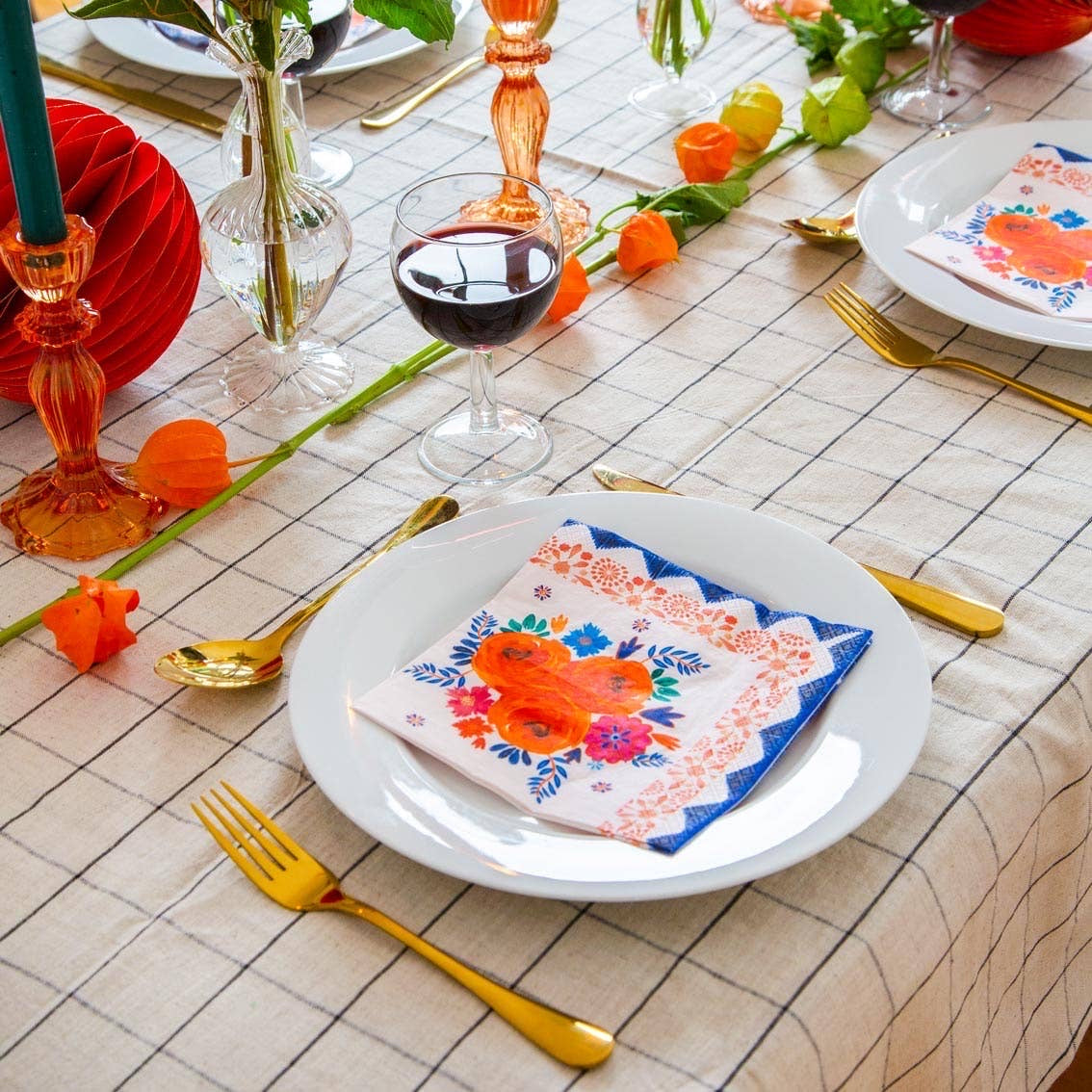 Boho Spice Floral Napkins - 20 Pack