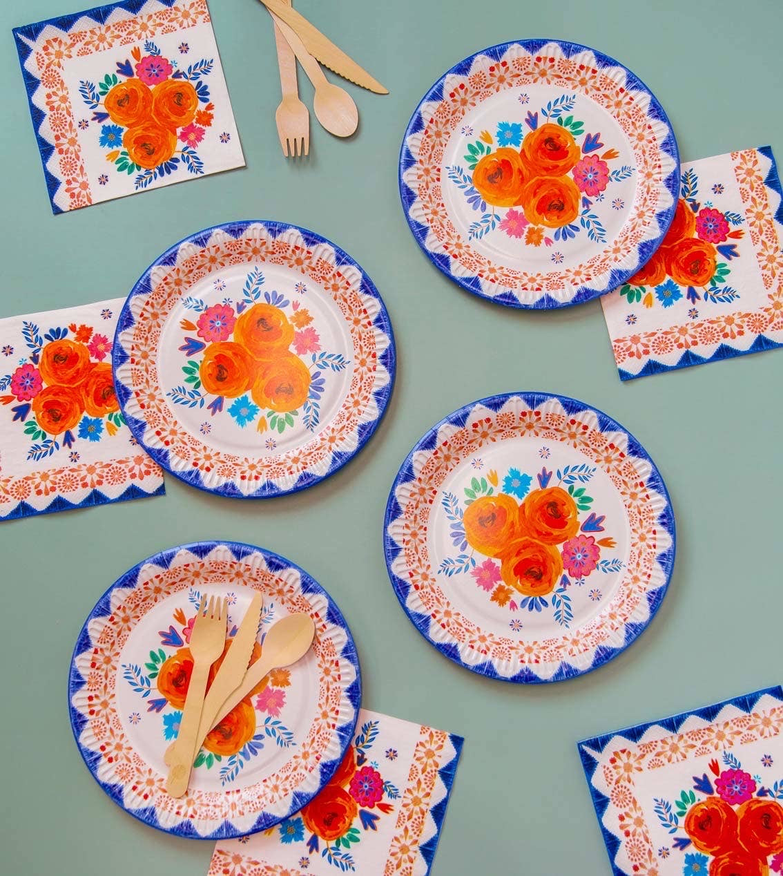 Boho Spice Floral Napkins - 20 Pack