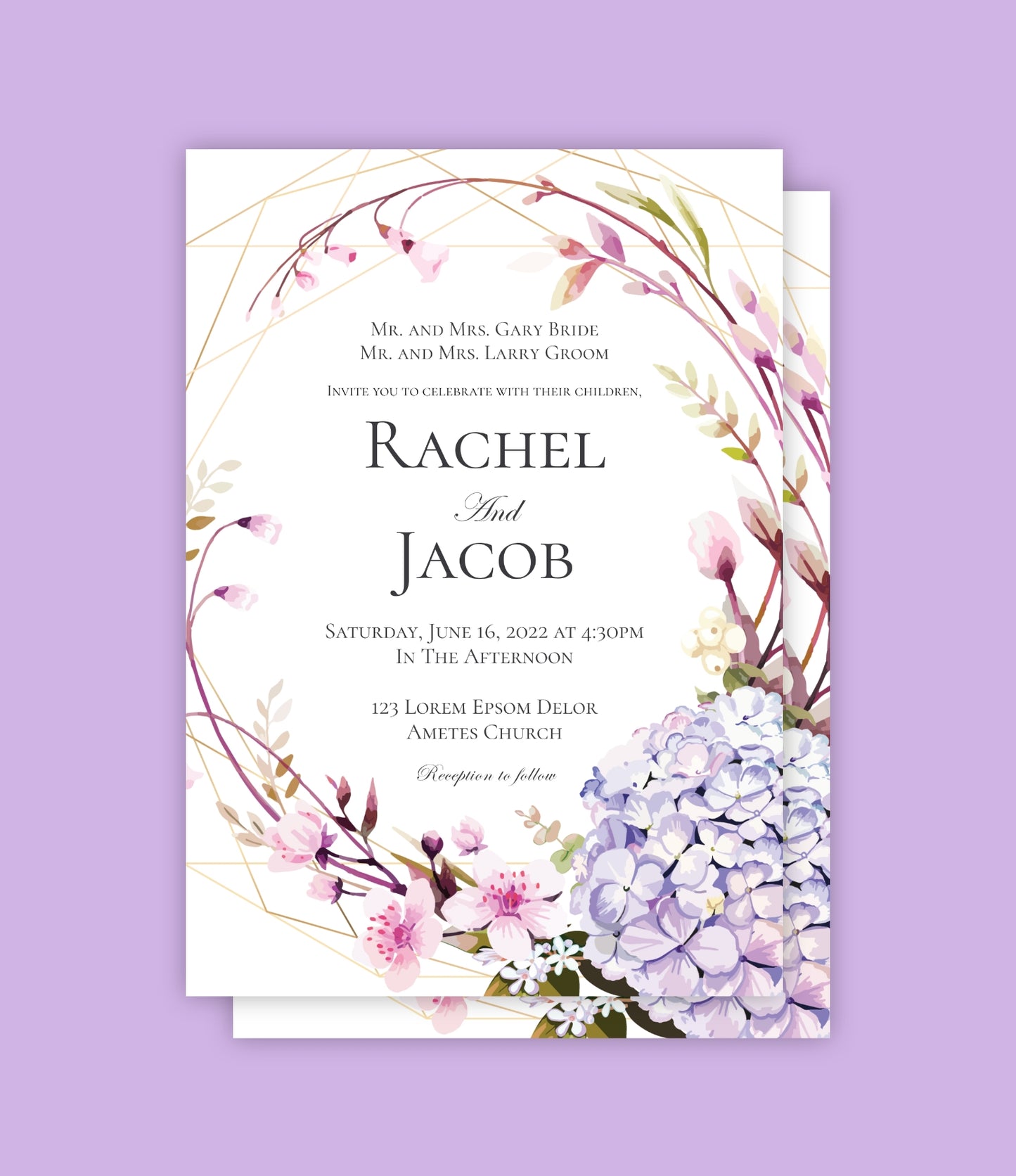 Full Bloom Wedding Invitation Design Set