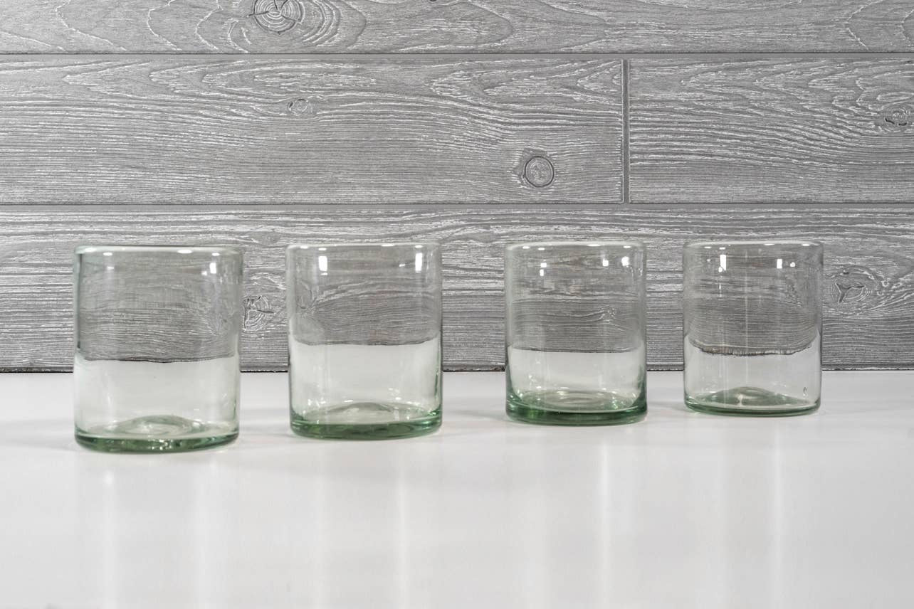 Handblown Mexican DOF Glasses - Clear