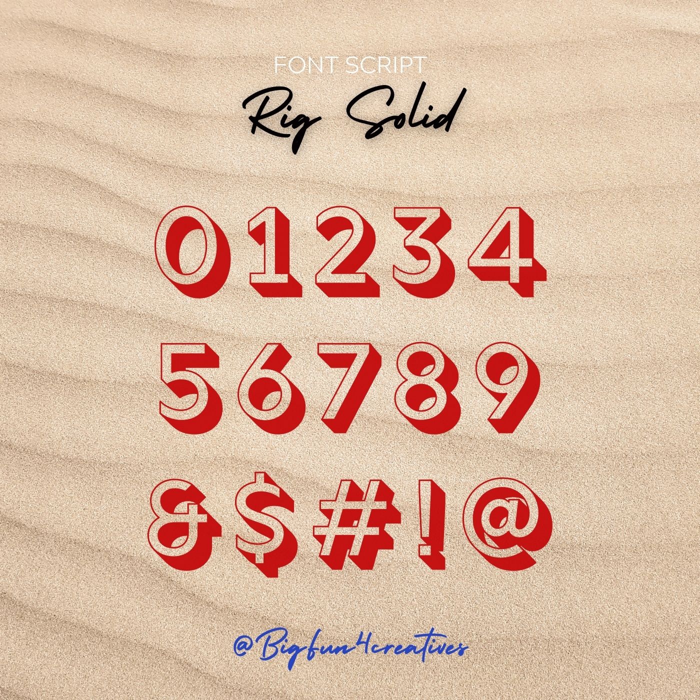 Rig Solid Lettering Stencil Set