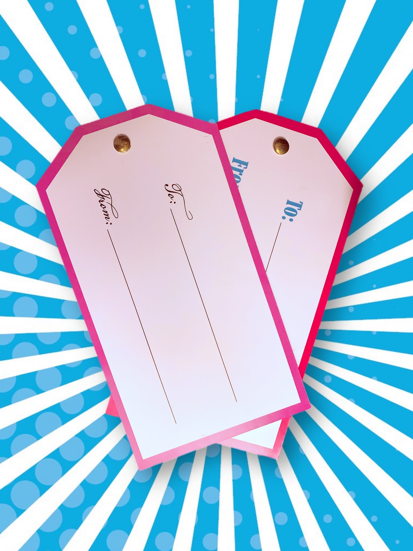 Set of 4 Big Fun Gift Tags