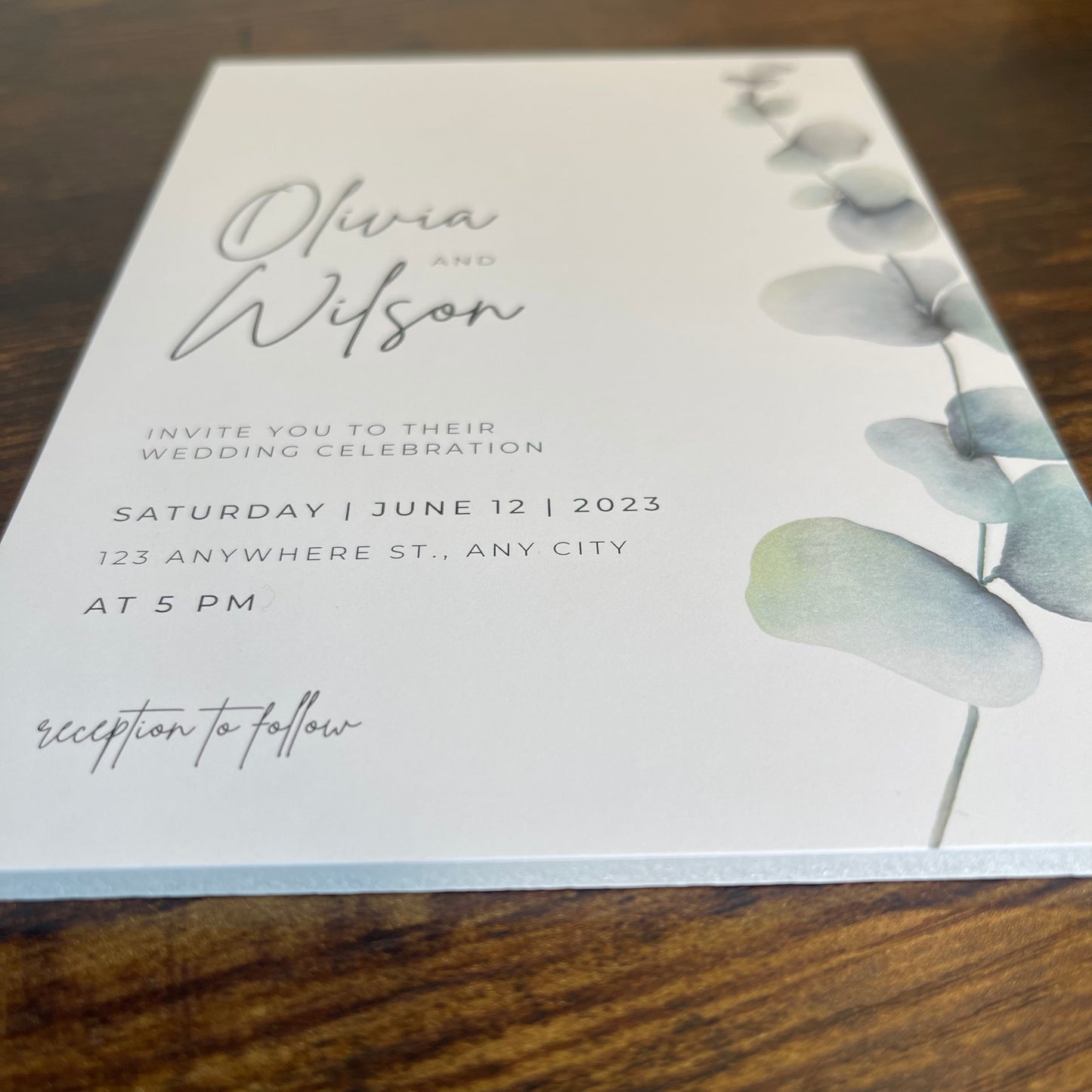 Eucalyptus Wedding Invitation