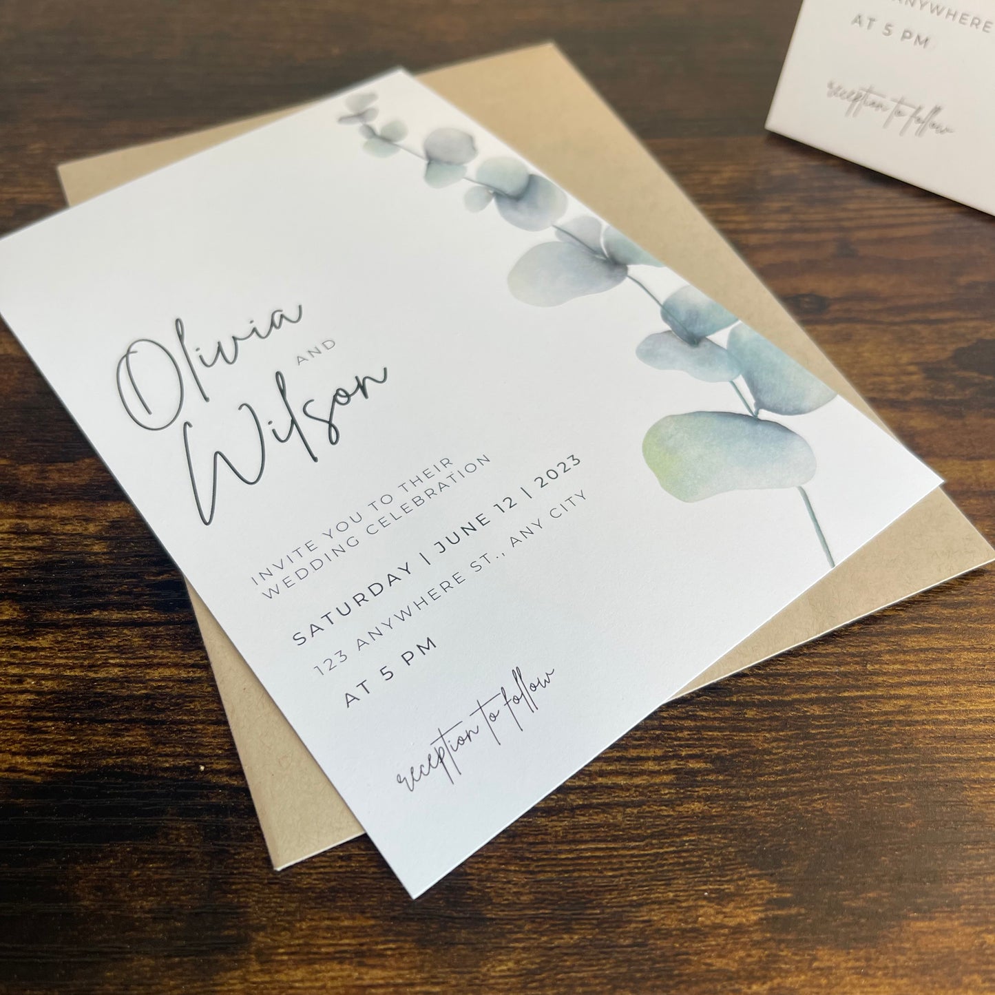 Eucalyptus Wedding Invitation