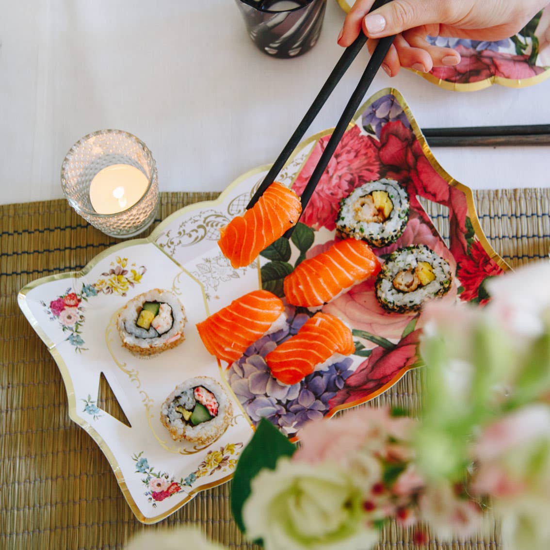 Talking Tables - Floral Food Serving Platters - 4 Pack