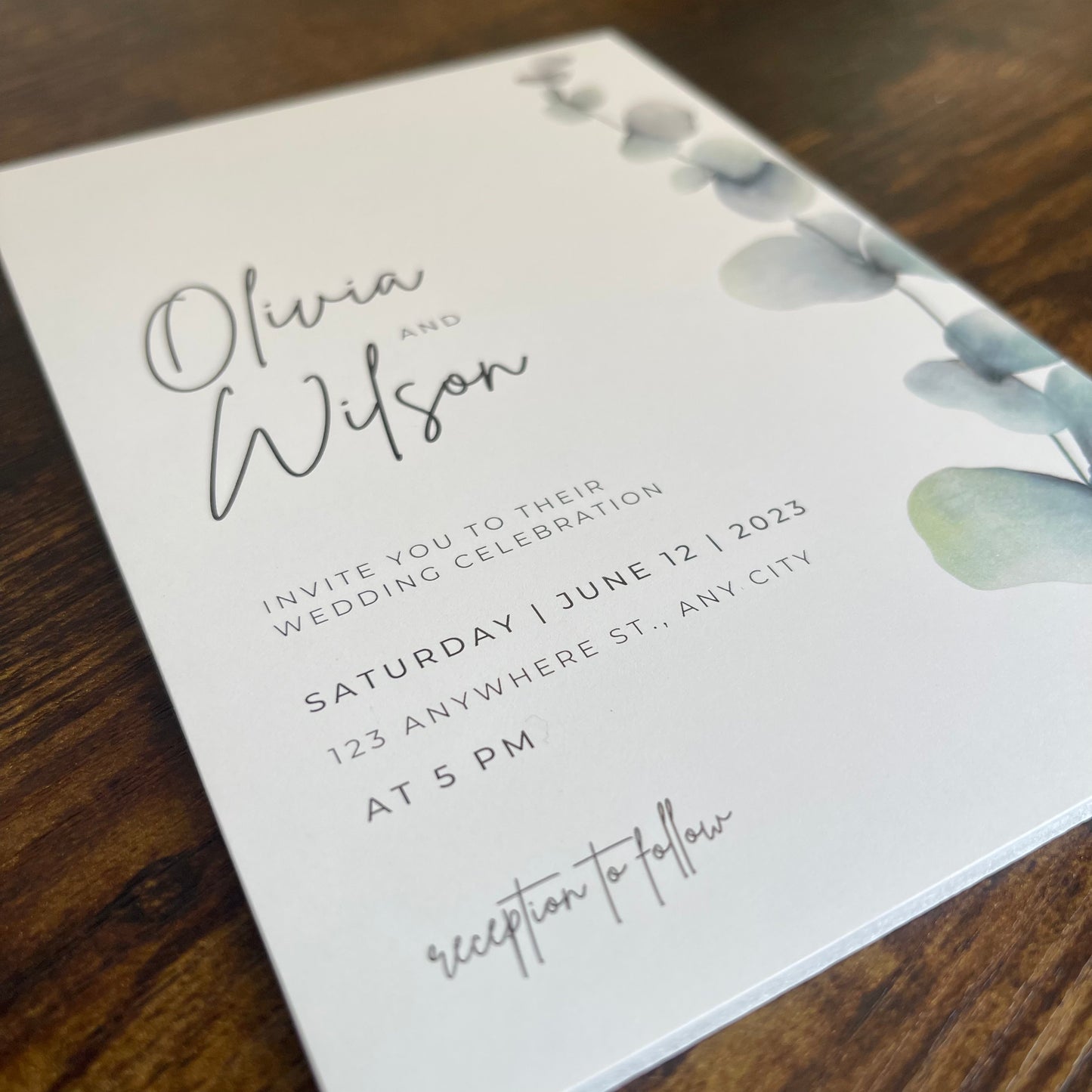 Eucalyptus Wedding Invitation