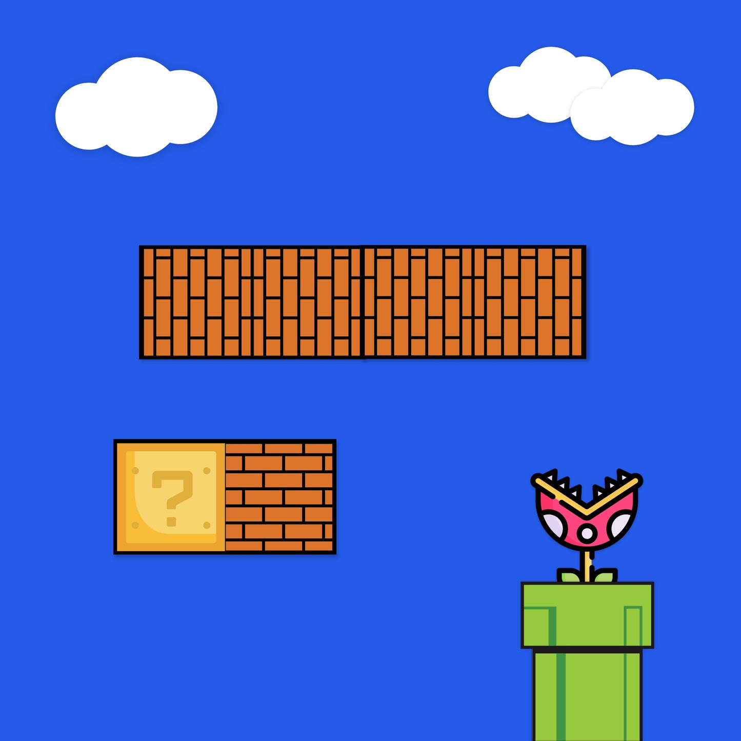 Mario Scene Play Backdrop Props