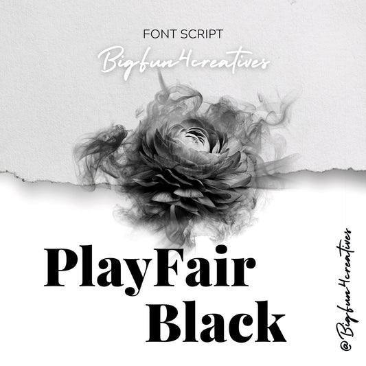 PlayFair Black Lettering Stencil Set