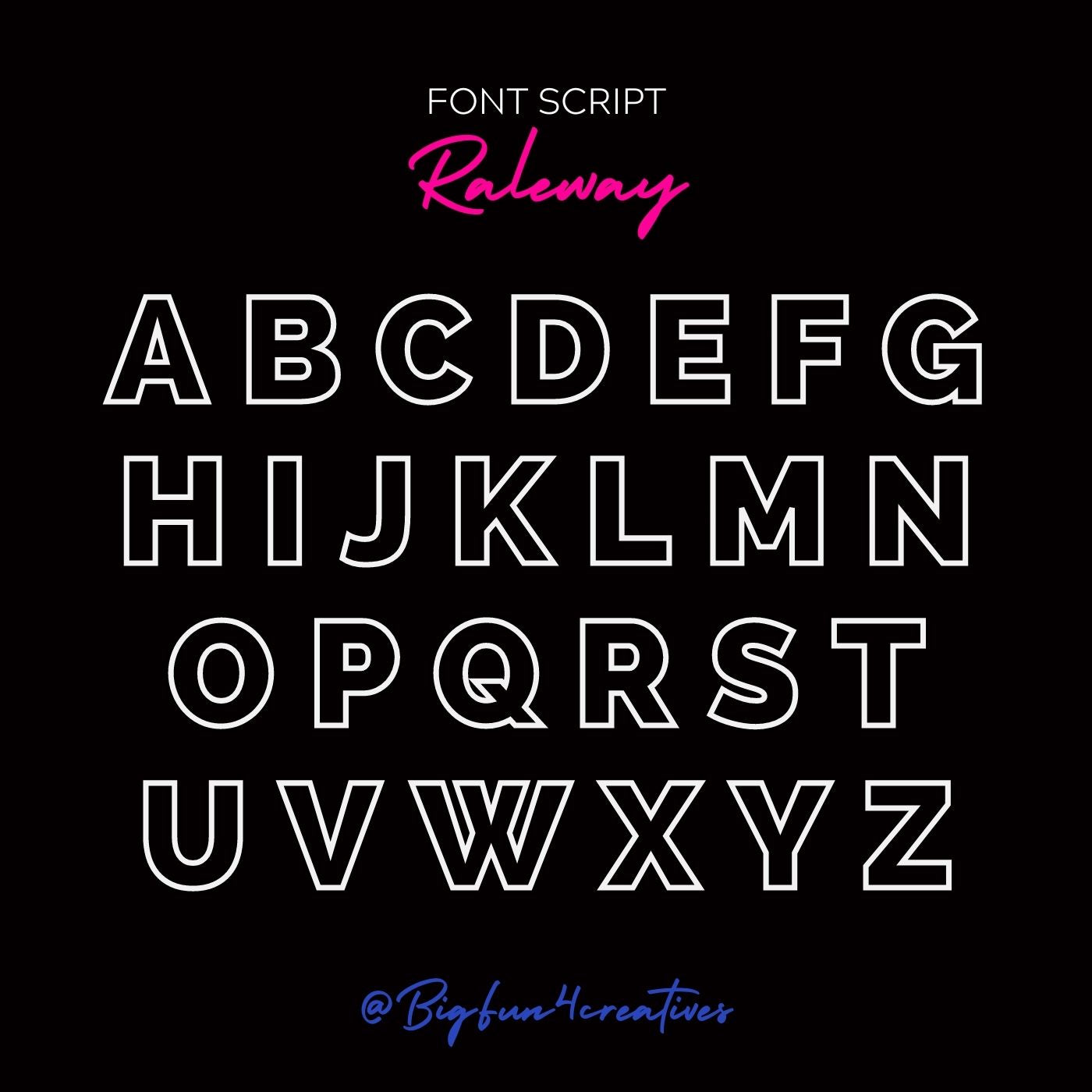 Raleway Lettering Stencil Set – Big Fun 4 Creatives