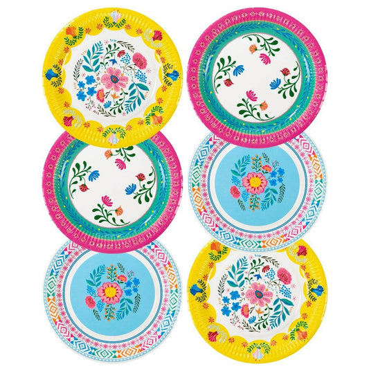 Talking Tables - Boho Floral Paper Plates - 12 Pack